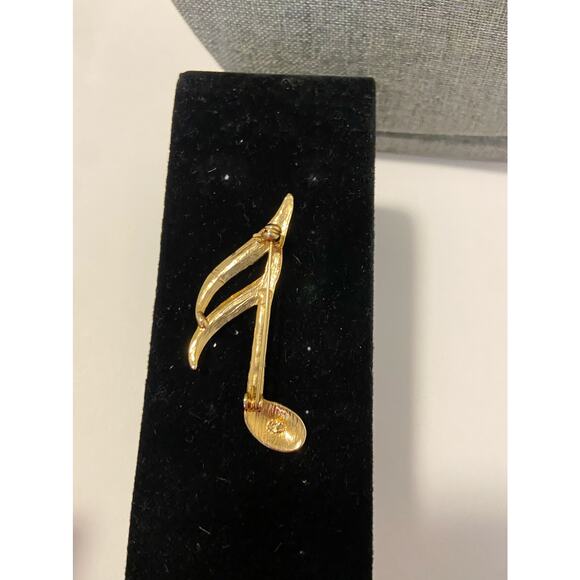 Music note brooch - Picture 3 of 4